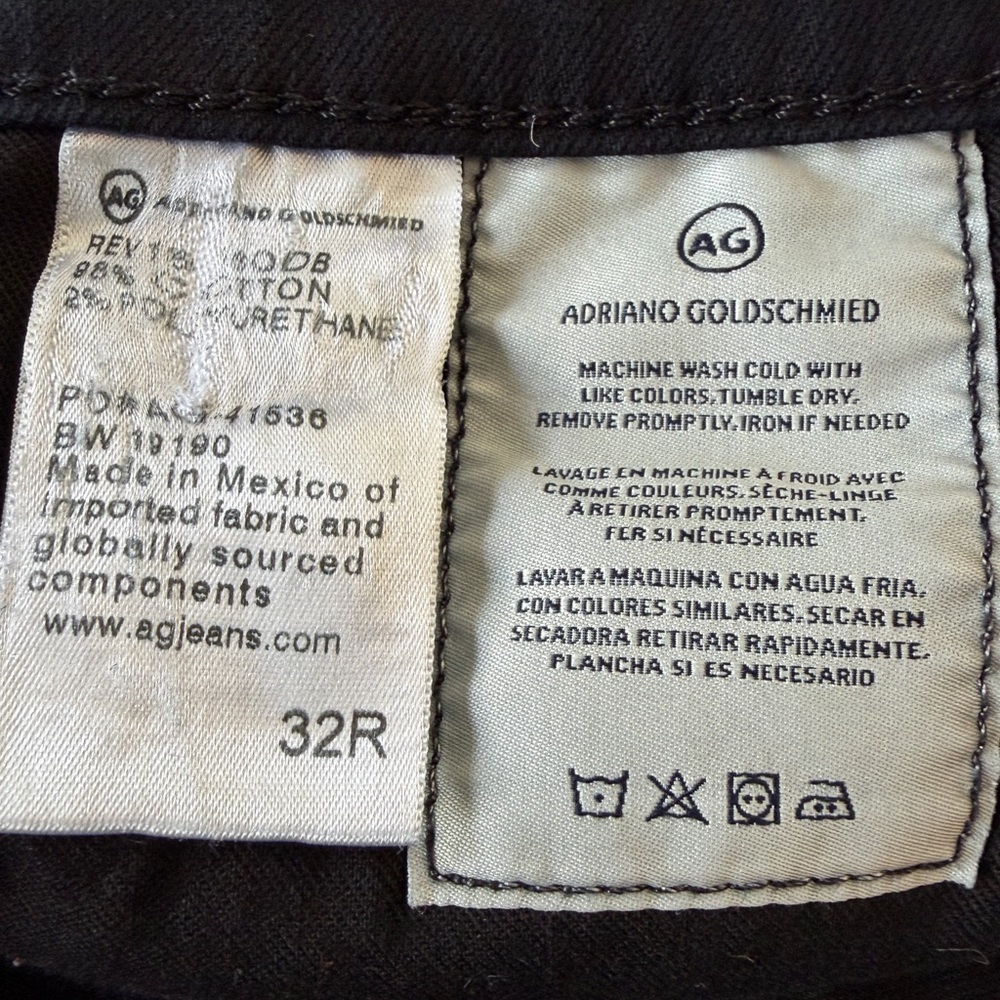 AG Harper Essential Straight Leg Black Jeans - Picture 5 of 5